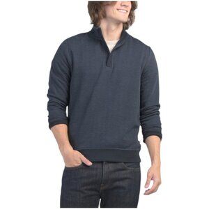 ROBERT BARAKETT Parkview Long Sleeve Herringbone Quarter Zip Top